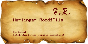 Herlinger Rozália névjegykártya